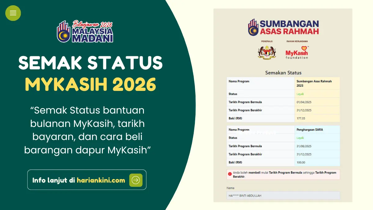 Semak Status MyKasih 2026