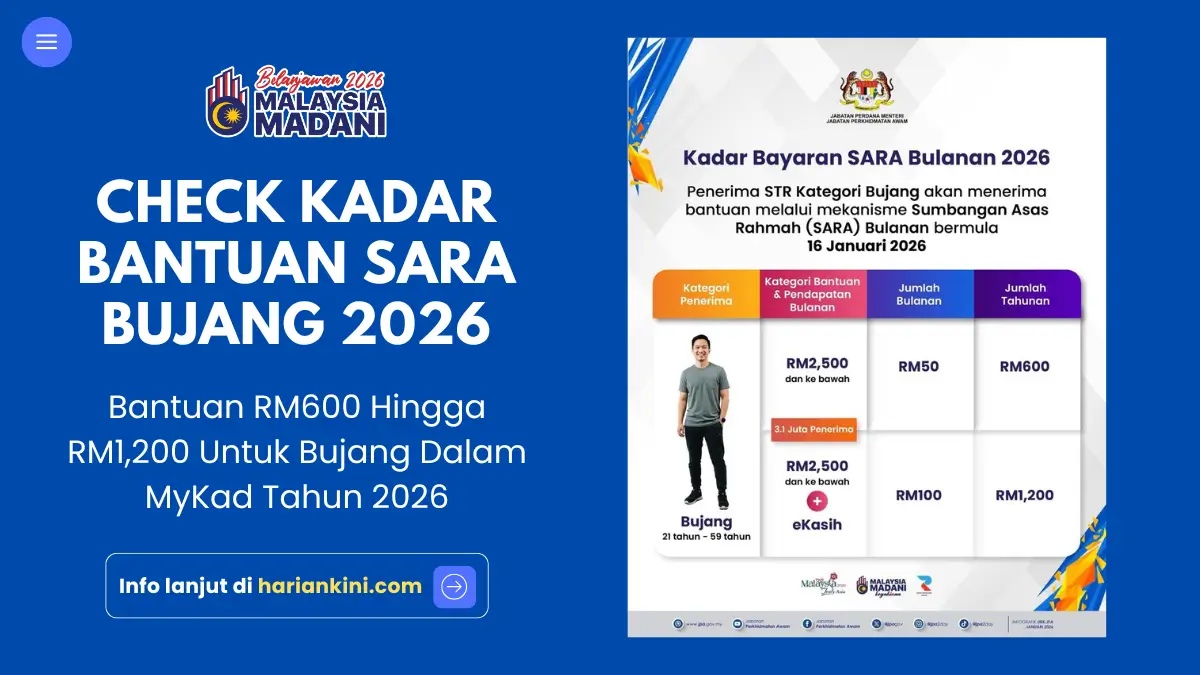 Kadar Bantuan SARA Bujang 2026